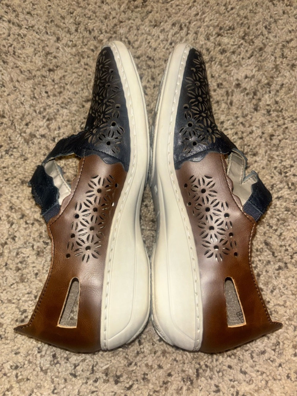 Rieker Doris Mary Jane Leather Shoes Size 40 - Picture 6 of 8